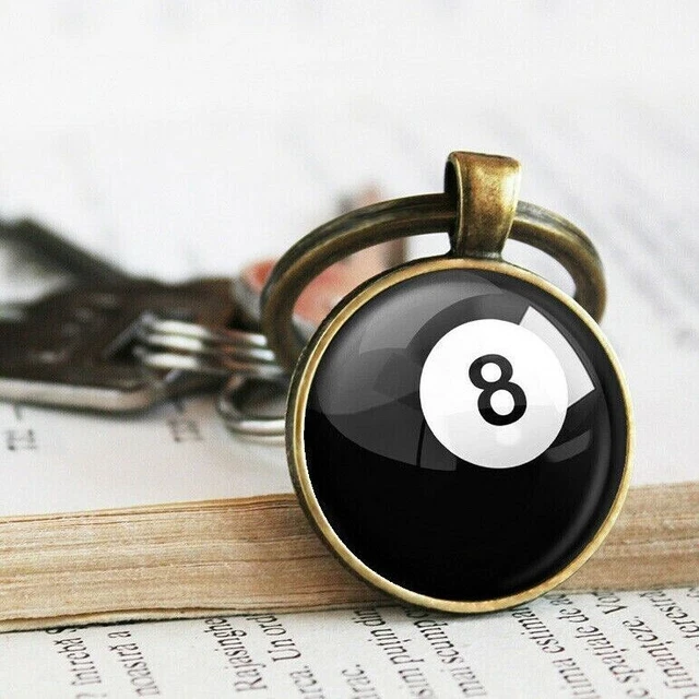 8 Ball Billard Pool Ball Porte-clés Porte-clés Porte-clés Sport Accessoire...