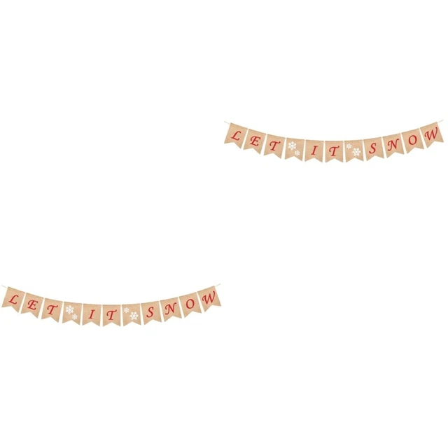 2x Estandarte del País de las Maravillas Invierno Oferta de Pared Navidad Bandera Guirnalda Vacaciones Decoración del Techo