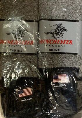 12 Pairs Of NEW WINCHESTER THERMAL  SOCKS / GRAY SIZE 10 -13
