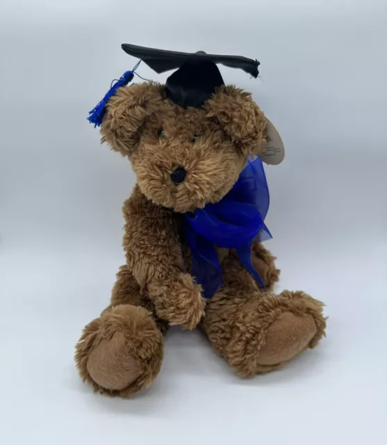 Hallmark Seymour Graduation Teddy Bear 15" Plush Graduate Gift Grad Cap Jointed