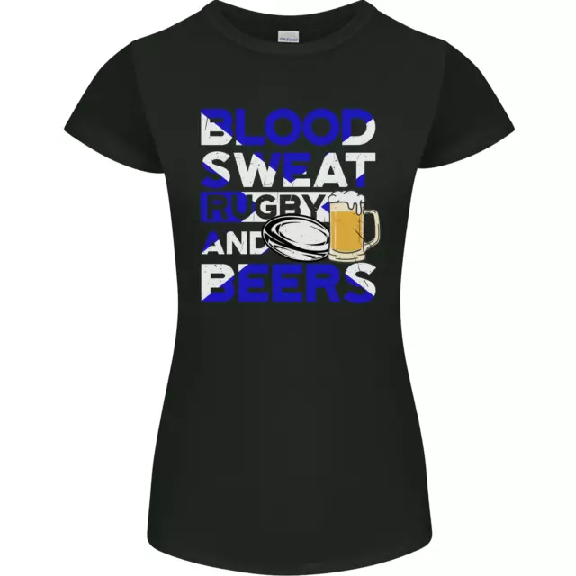 T-shirt scozzese Scotland Blood Sweat & Beers rugby Petite Cut