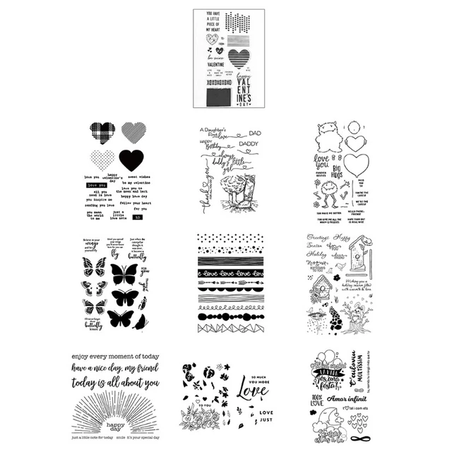 Cartoon Love Silicone Transparent Seal Stamp DIY Craft Clear Stamp Scrapbooking