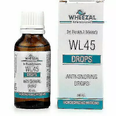 Wheezal WL-45 Anti Snoring Drops (30ml) Snoring, Relieves Difficult