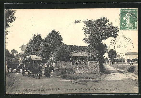 CPA Franconville, Les Rues de la Justice et de la Station