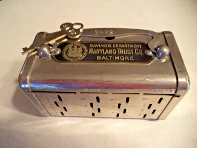 Maryland Trust Co. Baltimore Bankers Service Corp.  $5 Gold Bank # 3472 W/ 1 Key