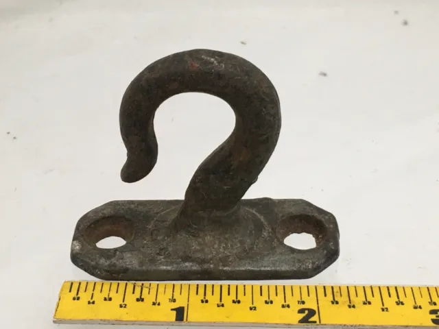 Old Plant Wall Hook Porch Ceiling Barn Hanger Rustic Vintage Cast Iron 3