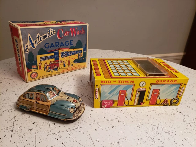 VINTAGE TIN TOY Automatic Toll Gate Sold By Sears Japan Works with