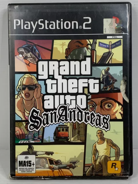 Grand Theft Auto San Andreas (PS2 PlayStation 2) TESTED WORKS - Free  Shipping!