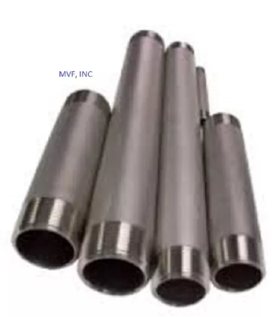 3" X 10" Threaded NPT Pipe Nipple S/40 (STD) Welded 304/L Stainless SN2111411304