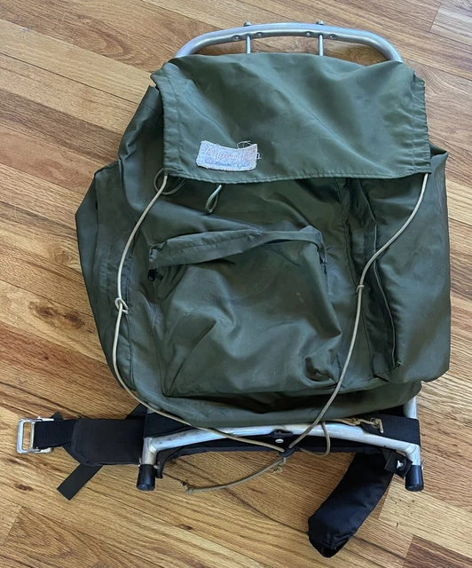 VINTAGE GREEN ALPENLITE External Frame Backpack 1970s USA Hiking