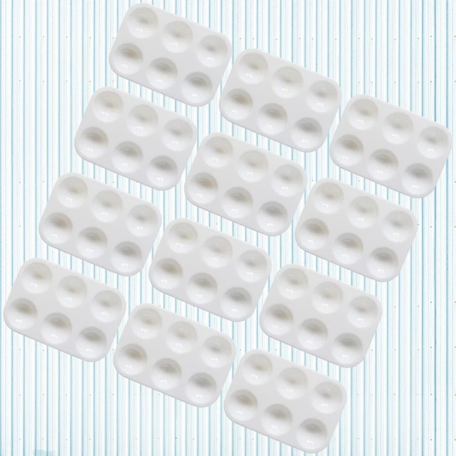 20 un. bandeja de dibujo de plástico paletas de pintura portátil para artesanía hágalo usted mismo