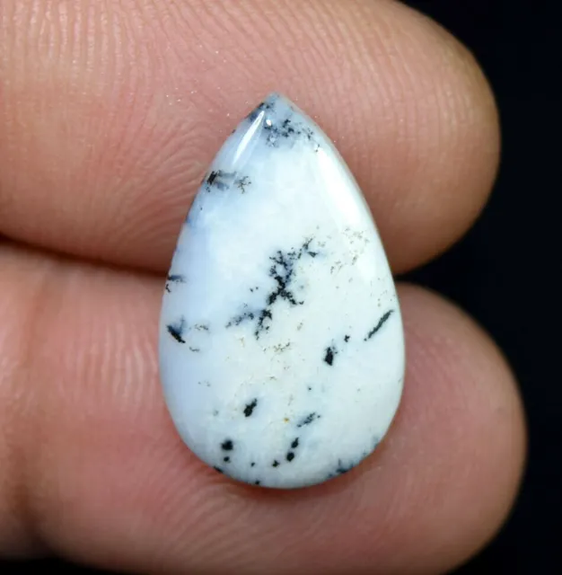 Cabochon de poire d'opale de dendrite naturelle pierre précieuse lâche 7.30...