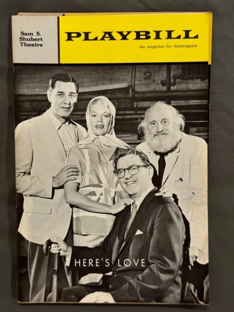 Playbill HERE'S LOVE 1963 Shubert Theatre Miracle on 34th Street Insert