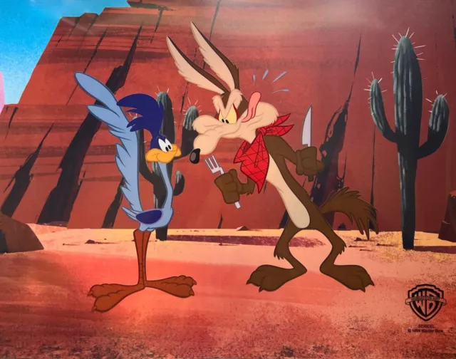 Warner Bros WILE COYOTE ROADRUNNER Sericel Animation Art Cel 11" x 14"