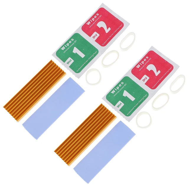 2 set dissipatori di calore alluminio radiatore solido computer M.2. 2280 pinna radiatore