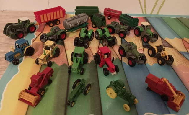 LOT TRACTEUR MAJORETTE Matchbox K3 1/36 + remorque dont majorette
