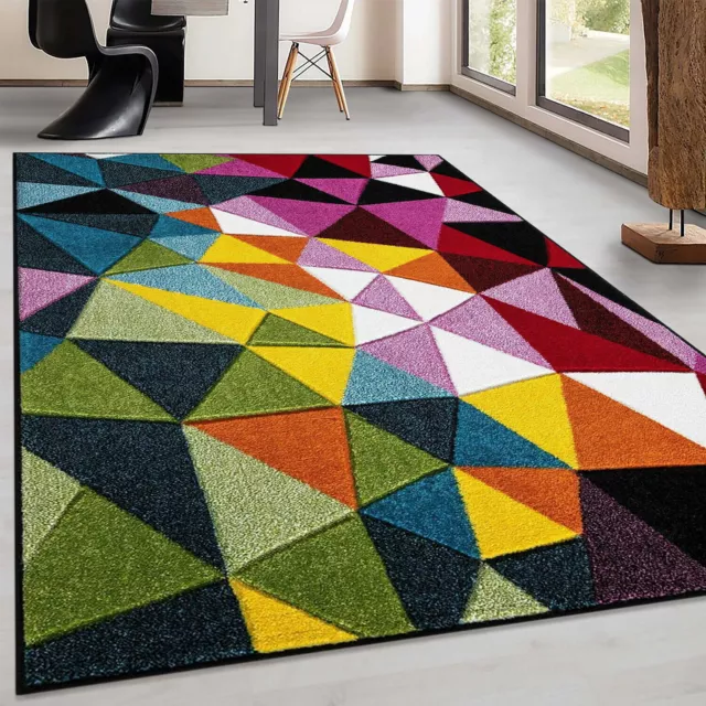 Hand Carved Multi Colour Carpet Small Large Floor Rug Runner Mat Hallway Bedroom 2