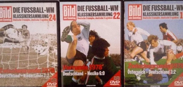 WM 1978 Klassikersammlung 3 DVDs Die deutschen Spiele Org Schweiz Austria Mexiko