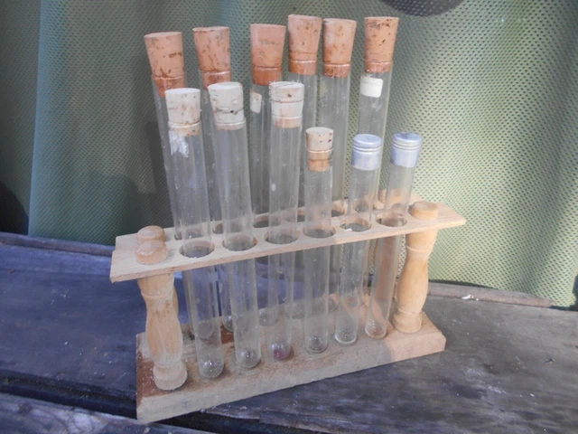 IMIKEYA Lot De 12 Éprouvettes En Verre 20x200 Mm Avec Bouchons Liège - Tubes Essai Étanchés Pour Expériences Et Stockage