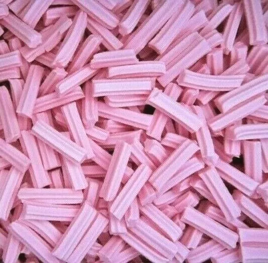 500g PINK MINI MUSK STICKS STIX SOFT BULK LOLLIES CANDY BUFFET WEDDING BABY GIRL