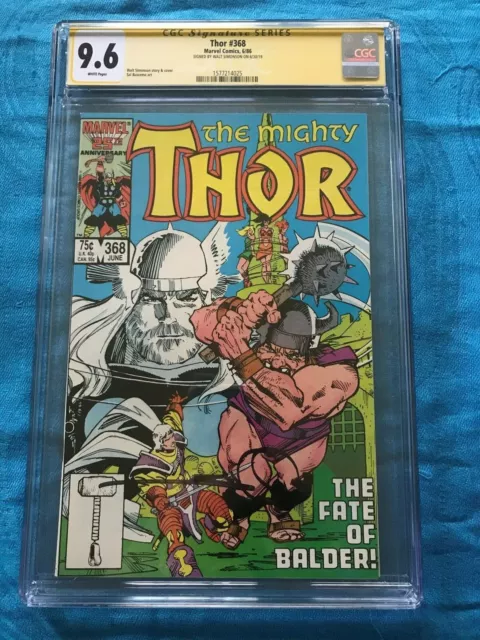 Thor #368 - Marvel - CGC SS 9.6 NM+ Signed by Walt Simonson