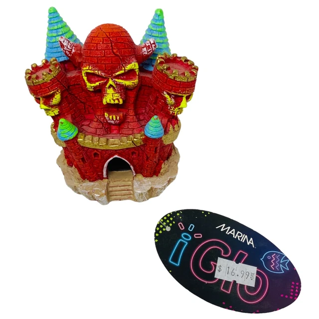 Marina iGlo Skull Castle 4" Aquarium Decoration