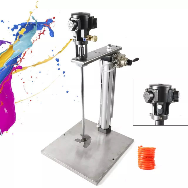 20L Pneumatic Paint Mixer Barrel Stirrer Blender with Adjustable Stand Height US
