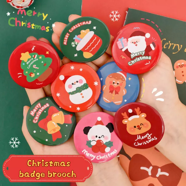 Cartoon süße kreative Weihnachtsbroschen Blechbades Stift Kleidung Accessoires