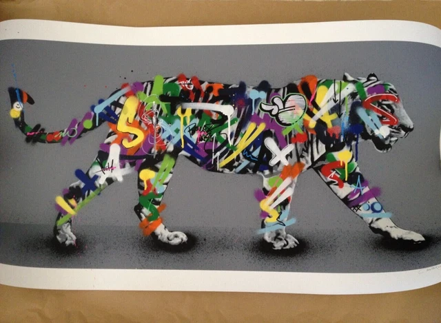 Martin Whatson "TIGER" Hand Finished Unique COA 108x58 cm