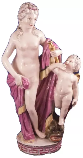 Antique 18thC Fuerstenberg Porcelain Venus Cupid Figurine Figure Porzellan Figur