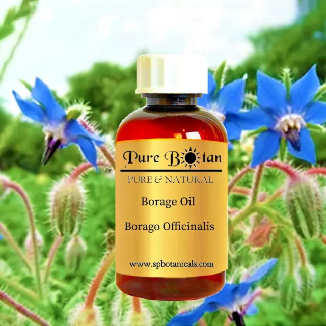Aceite de borraja - 100% puro y natural - prensado en frío - 4 oz