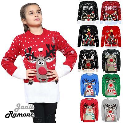 A2Z Bambini Maglione Natale Rudolph A2Z Festive Felpa Regali per Ragazze 