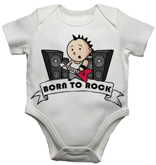 Born To Rock Personalizzato Divertente Da Bambino/Tutina Bambino Neonato