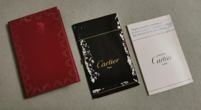 Cartier vintage kit 4 pz for ligther warranty 74325 wallet tool used defect