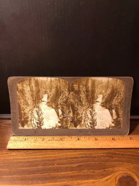 Vintage 1904 Upper Kepler Cascade Yellowstone Park Stereoview Photo Griffith