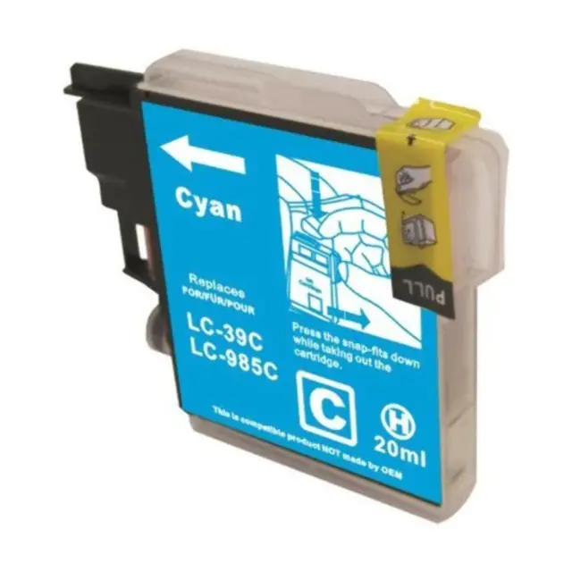 Compatible Premium Ink Cartridges LC39C Cyan Cartridge - for use in Brother Prin
