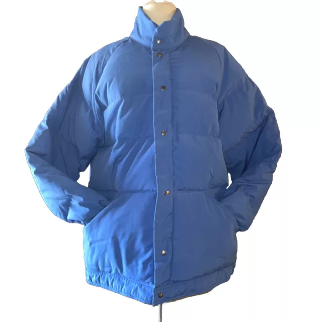 VINTAGE GERRY’S QUILTED Puffer Down Jacket - Large - Blue Made In The ...