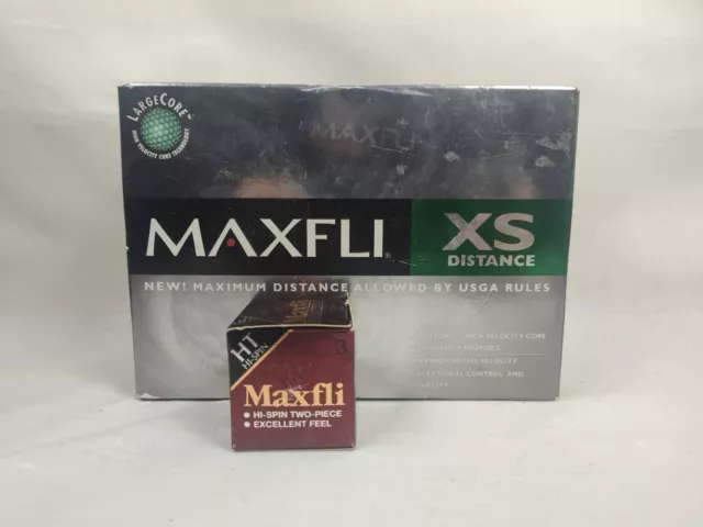 Box of 12+1 MAXFLI XS Distance- Hi-spin Golf Balls Brand New In Box Vintage Rare