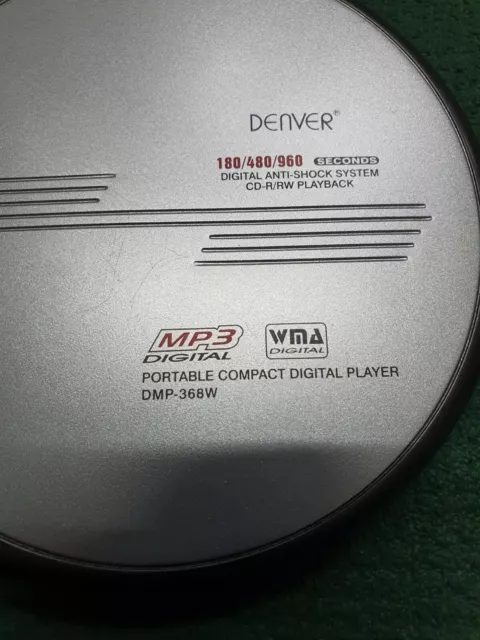 Denver DMP-368W Discman Tragbarer  CD-Player MP3 Anti-Shock 11