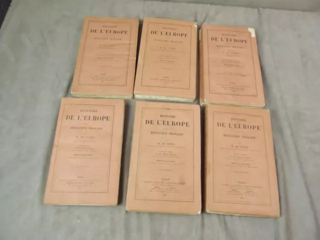 HISTOIRE DE L'EUROPE PENDANT LA REVOLUTION FRANCAISE. Par H. de Sybel.