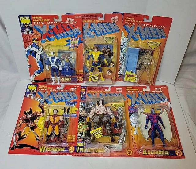 Marvel Uncanny X-Men ToyBiz New Sealed Action Figure Lot Wolverine Cyclops 1993