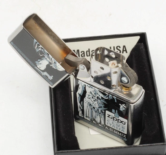 2009 Zippo Lighter Zippo Club Italia Julius Caesar Mazzi Mint in Box b 3