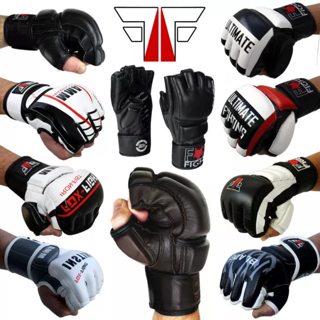 FOX-FIGTH Mma Freefight Handschuhe  Gloves Leder Boxhandschuhe