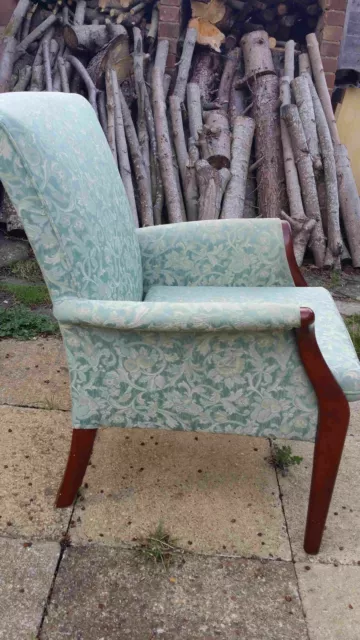 Parker Knoll arm chair Green all original very comfortable solid original