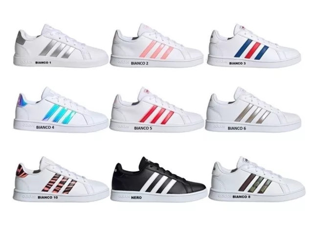 Chaussures Femme adidas Grand Court Basket Gymnastique Basses Lire de École