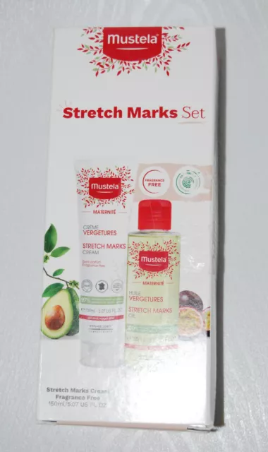 NIB Mustela Mother's 2-pc Stretch Mark Set with Cream and Oil