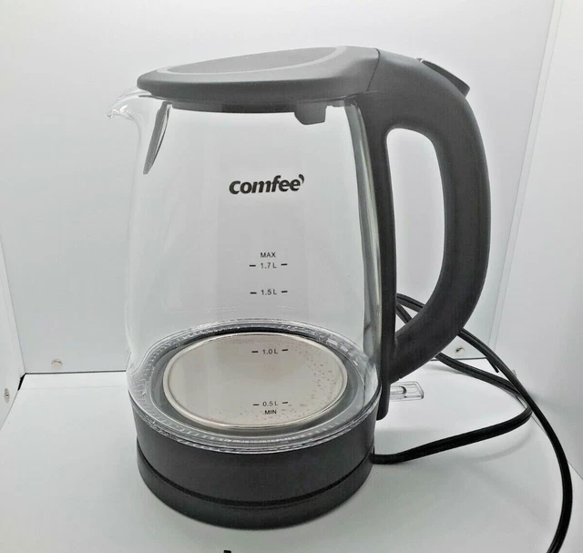 COMFEE' GLASS ELECTRIC Tea Kettle & Hot Water Boiler(BPAFree), 1.7L