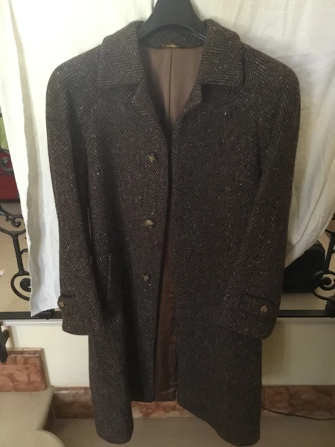 Manteau (Cappotto) Homme Adriano Sassi - Taille 48 Italienne - Couleur Beige - Made In Italy - Occasion Très Bon État