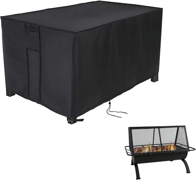 Cubierta de pozo de fuego rectangular de 36 pulgadas, cubierta para pozo de fuego rectangular con parrilla, o