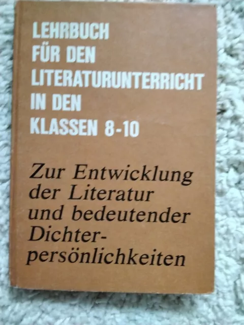 Lehrbuch für den Literaturunterricht DDR  1985